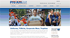 Desktop Screenshot of pro-amteamsports.com